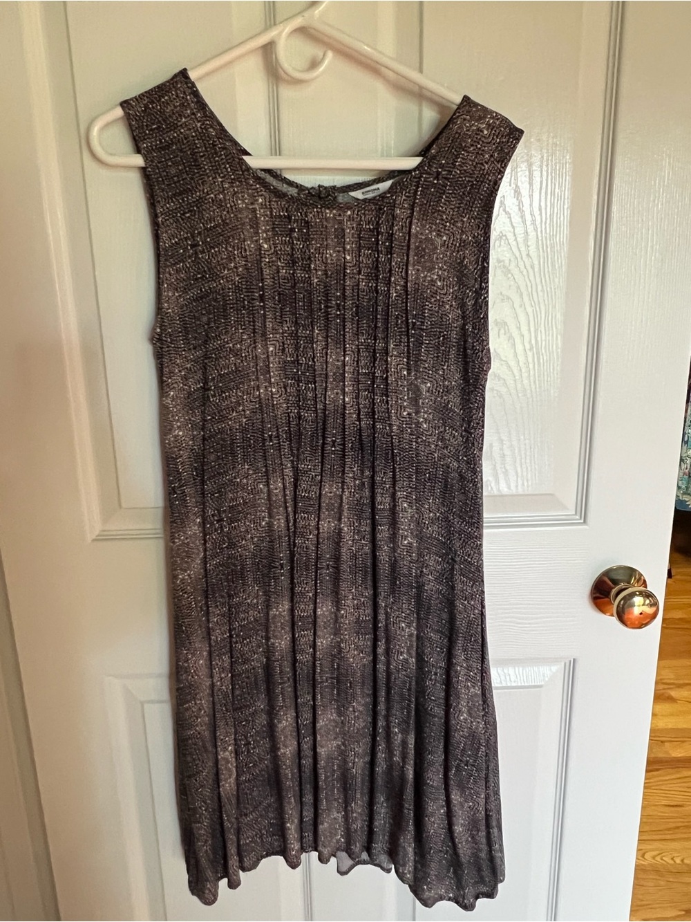 Sonoma Sleeveless Pleated Shift Dress in Heather Gray